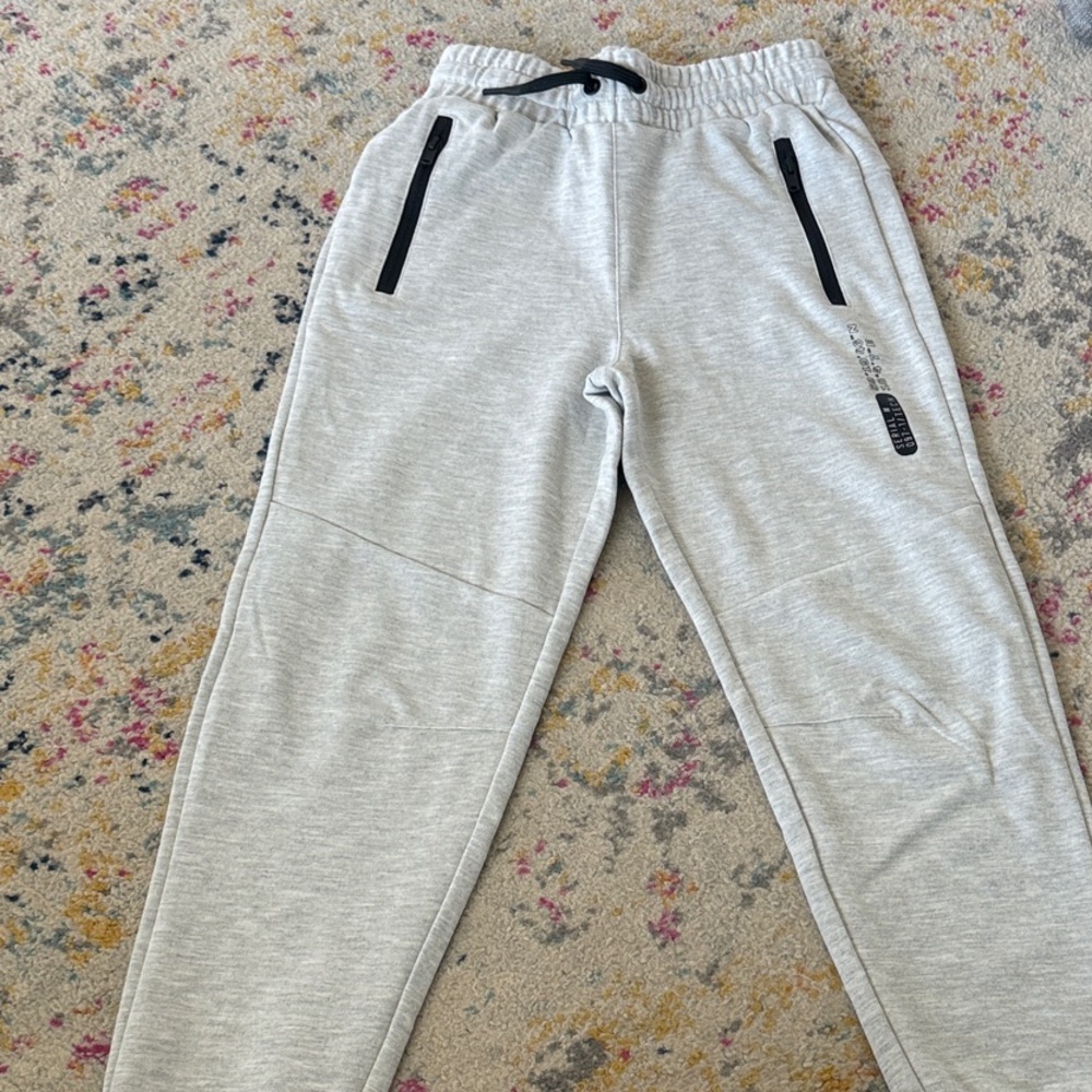 H&M Light Gray Kids Joggers with Black Accents